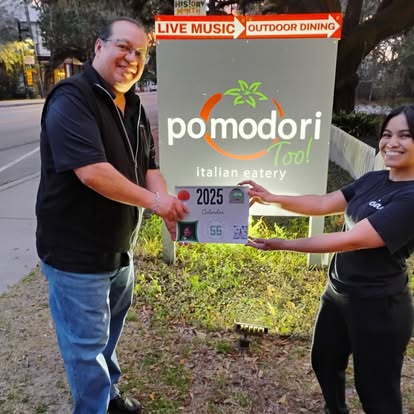 Pomodori Too receives a 2025 DJ's Day of Giving supporter plaque